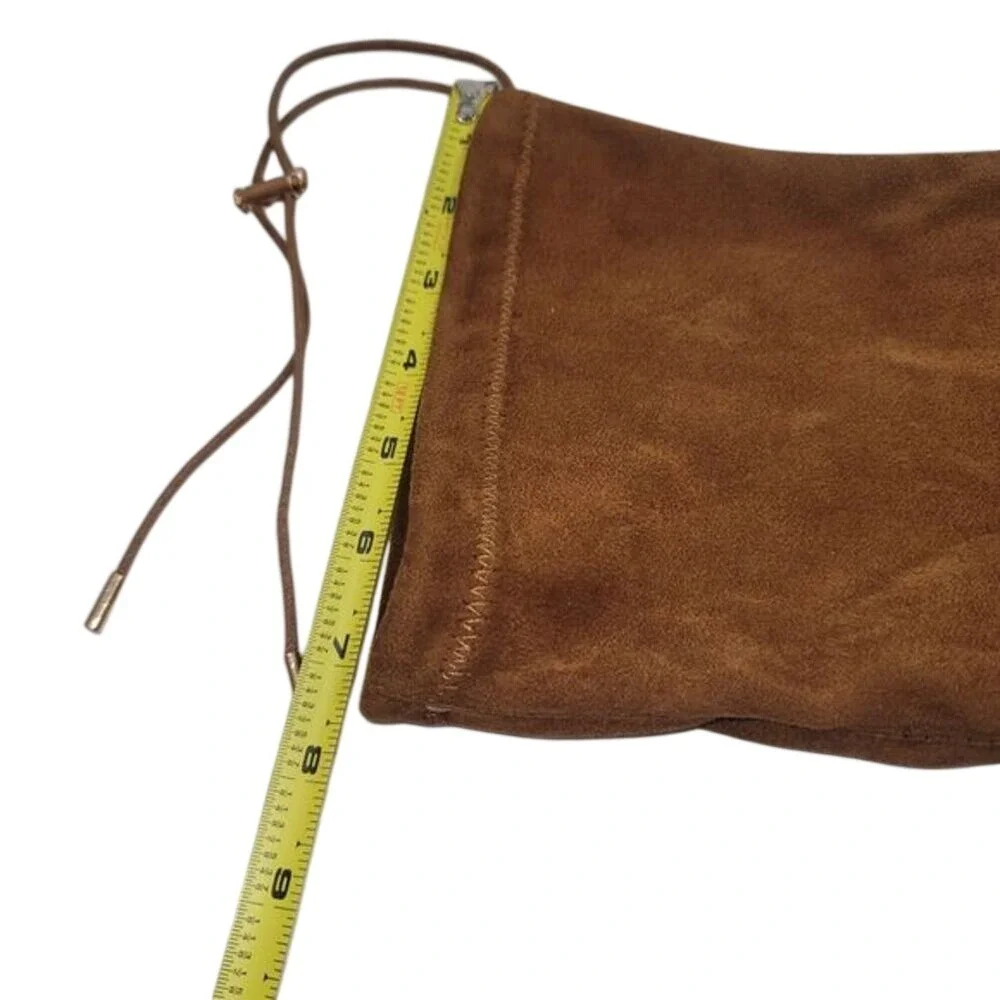 Nature Breeze Over The Knee Boots Womens 8.5 Brown Faux Suede‎ Block Heel Boho